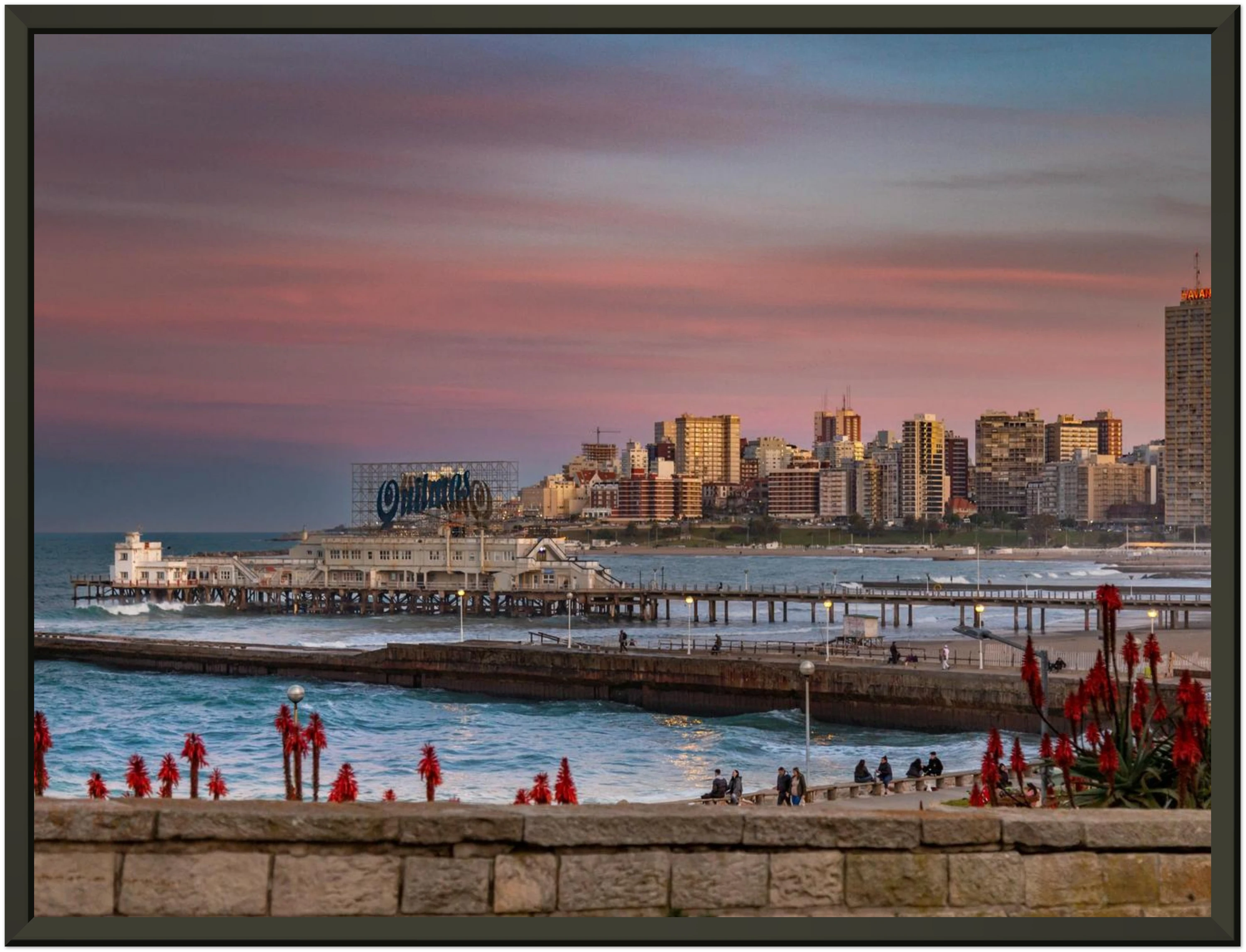 Atardecer MDQ - Poster Enmarcado